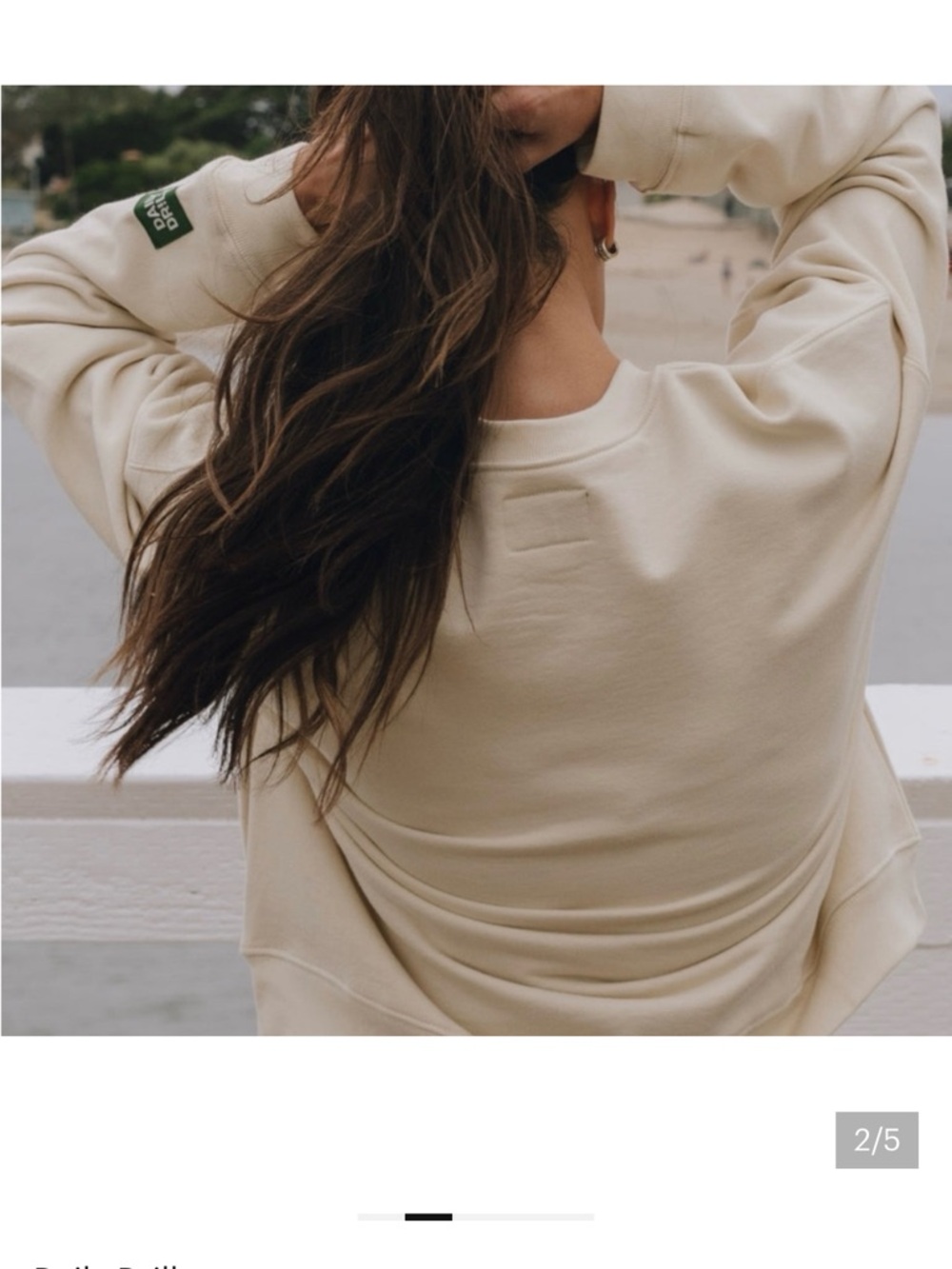 Daily Drills Crew Sweatshirt in Sandstone - Picture 2 of 2